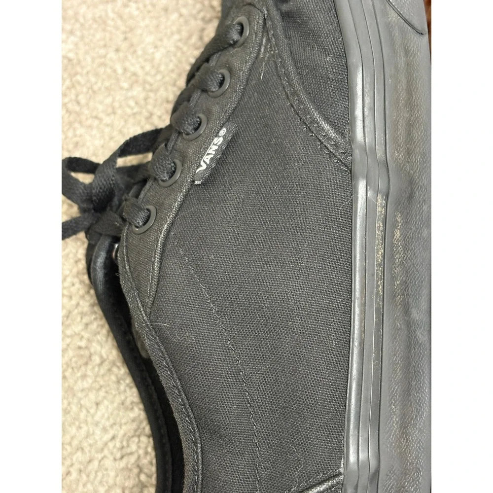 Vans Atwood Mens 9 Black Canvas Low Top Skate Shoes Sneakers 507698